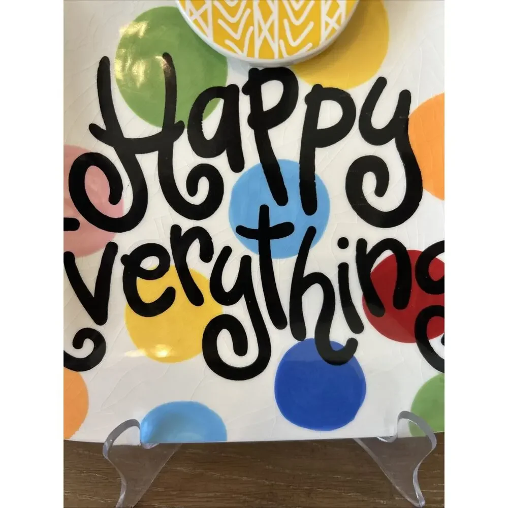 Happy‎ Everything Coton Colors Yellow Easter Egg Attachment With 9.25” Platter
